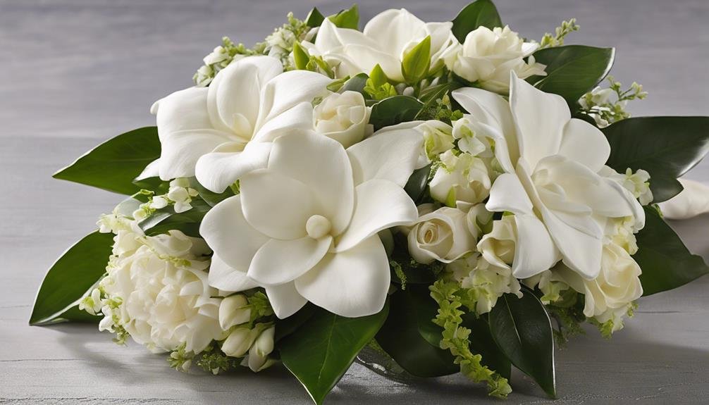 fragrant white gardenias bloom