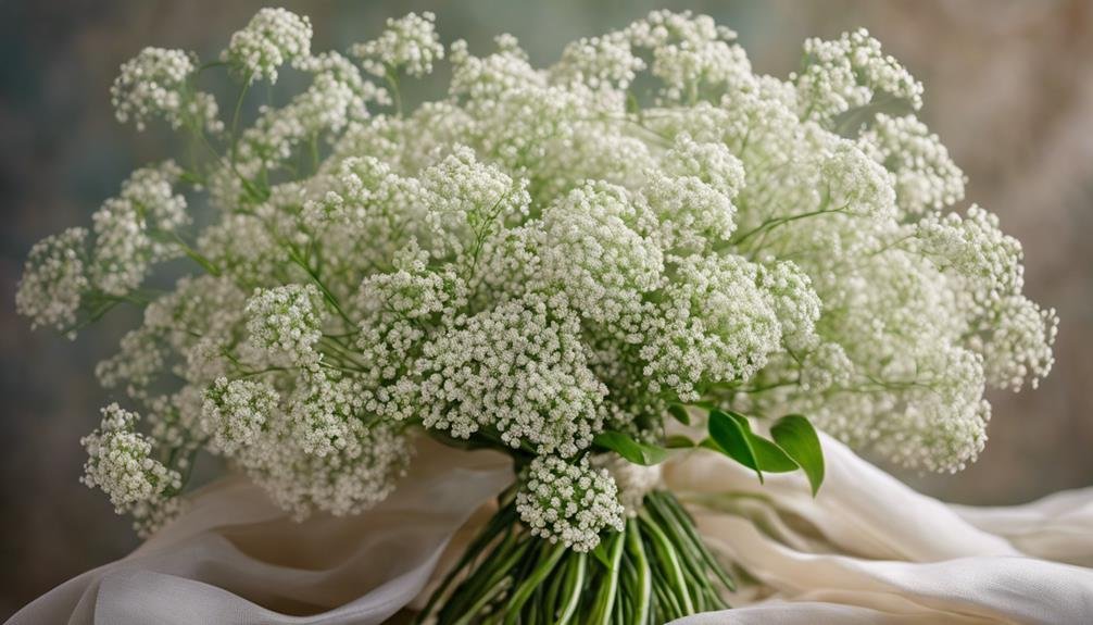 tiny white flower bouquet