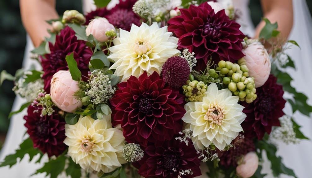 vibrant dahlia garden blooms