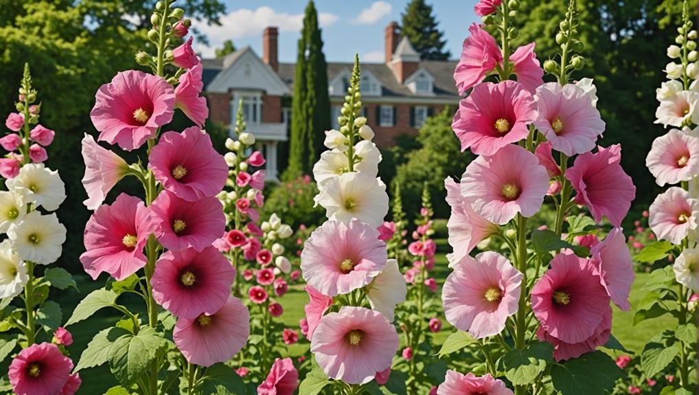 Wedding Flower Guide: Hollyhock 1 botanical garden in bloom