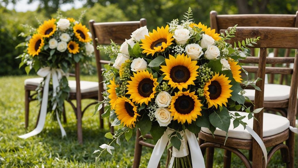 Helianthus wedding flowers also known as sunflowers